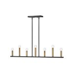Large Seven Light Linear Chandelier